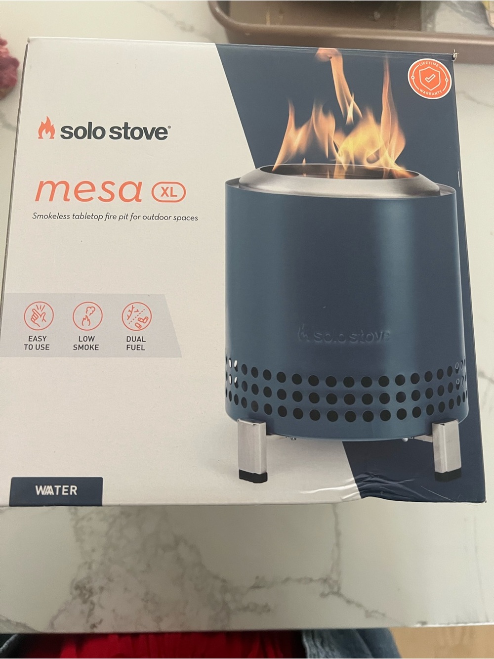 Solo Stove Mesa XL Smokeless Tabletop Fire Pit - Blue